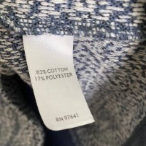 J. Jill Blue Marled Colorblock Cowl Neck Pullover Medium - Picture 4 of 5